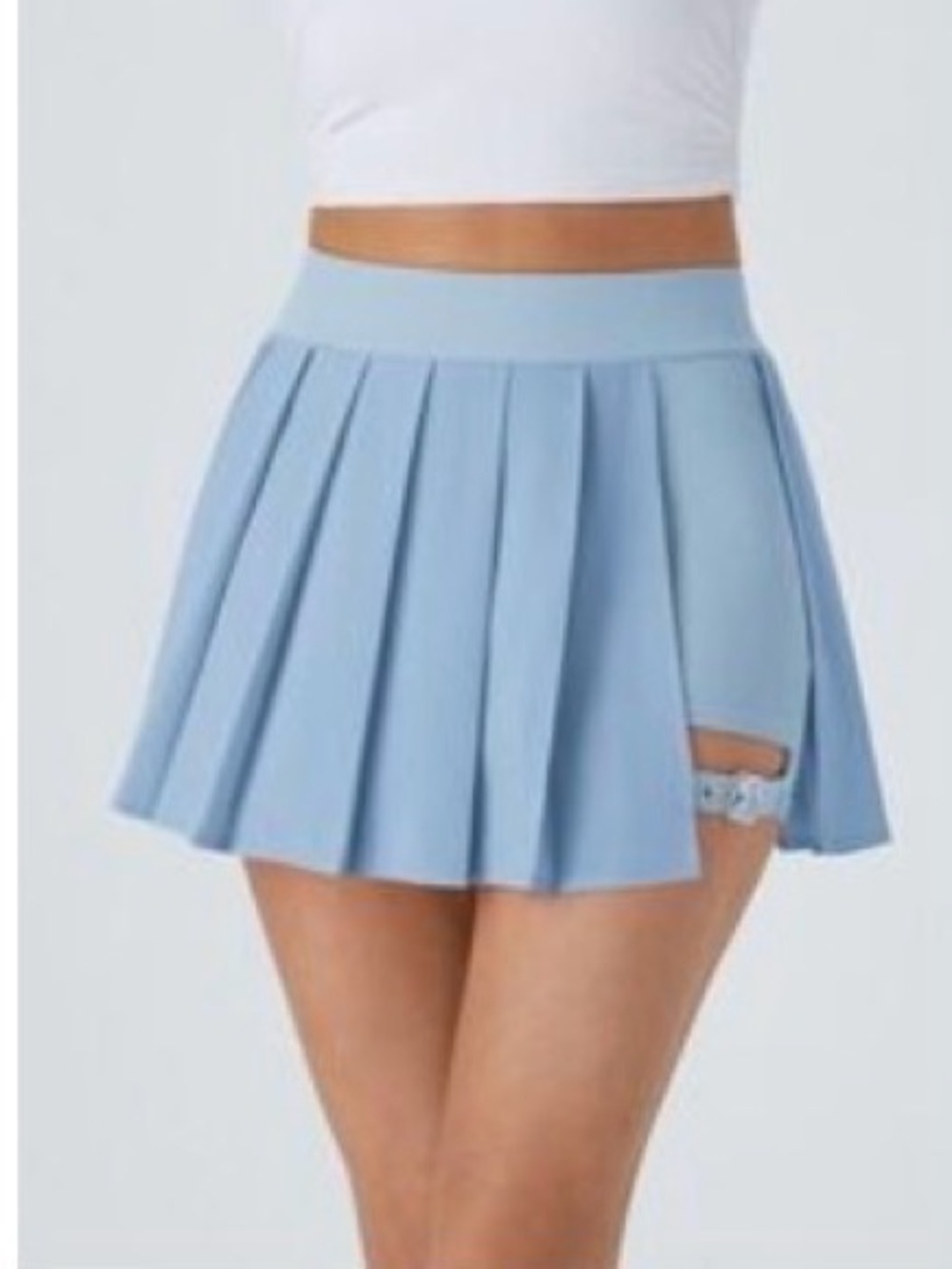 Halara  Light Blue Pleated Tennis Skort